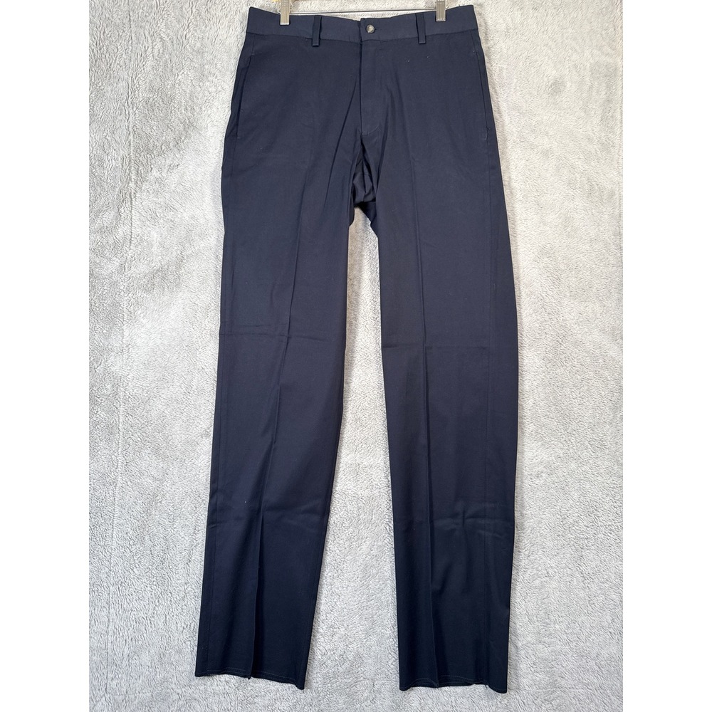 Charleston Khakis Navy‎ Blue Stretch Dress Pants Men's 34x Inhemmed NWT Business